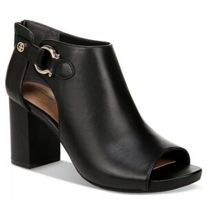 Giani Bernini Ariianna Peep Toe Leather Block Heel shooties black - 6.5